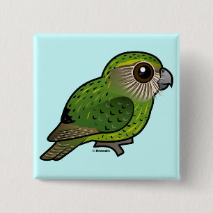 Birdorable Kakapo Vierkante Button 5,1 Cm