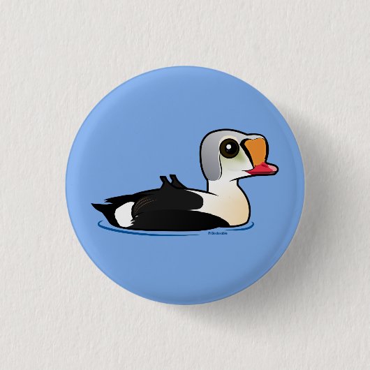 Birdorable King Eider Ronde Button 3,2 Cm (Voorkant)