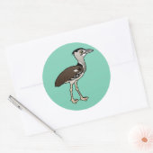 Birdorable Kori Bustard Ronde Sticker (Envelop)