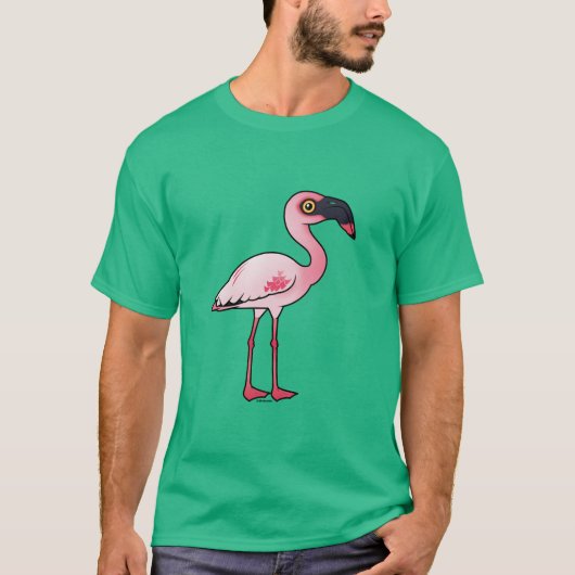Birdorable Lesser Flamingo T-shirt (Voorkant)