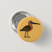 Birdorable Long-Bonde Dowitcher Ronde Button 3,2 Cm (Voorkant /achterkant)