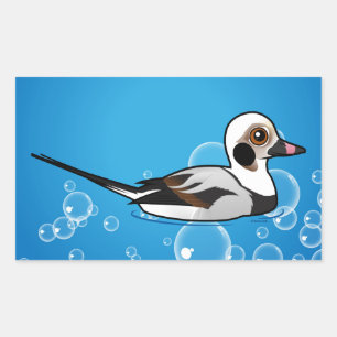 Birdorable Long-tailed Duck Rechthoekige Sticker
