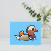 Birdorable Mandarin Duck Briefkaart (Staand voorkant)