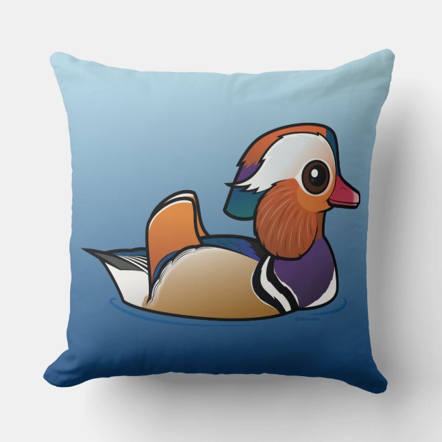 Birdorable Mandarin Duck Kussen (Voorkant)