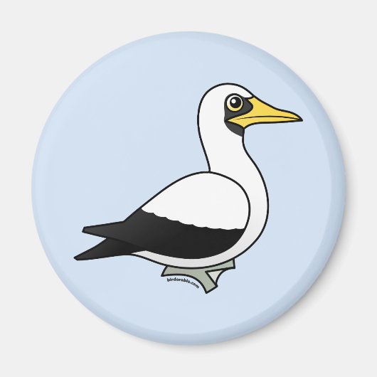 Birdorable Masked Booby Magneet (Voorkant)
