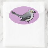 Birdorable Northern Mockingbird Ovale Sticker (Tas)