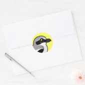 Birdorable Northern Shrike Ronde Sticker (Envelop)