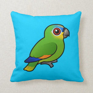 Birdorable Oranjevleugelamazone Kussen