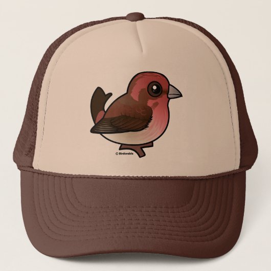 Birdorable Paarse Finch Trucker Pet (Voorkant)