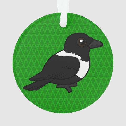 Birdorable Pied Crow Ornament (achterkant)