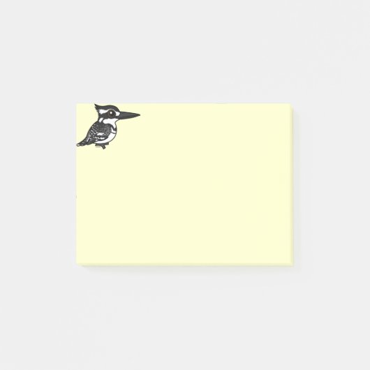 Birdorable Pied Kingfisher Post-it® Notes (Voorkant)
