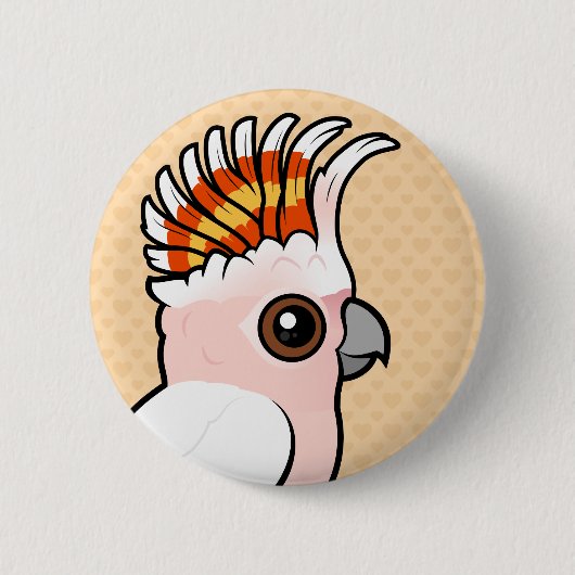 Birdorable Pink Cockatau Ronde Button 5,7 Cm (Voorkant)