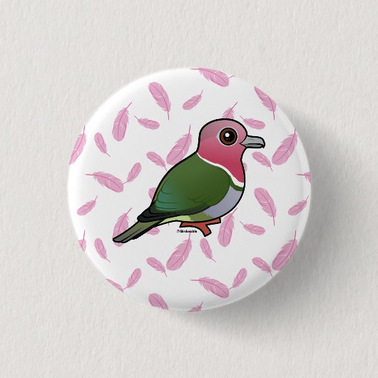 Birdorable Pink Fruit Dove Ronde Button 3,2 Cm (Voorkant)