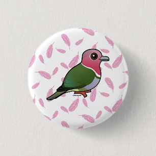 Birdorable Pink Fruit Dove Ronde Button 3,2 Cm