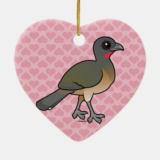 Birdorable Plain Chachalaca Keramisch Ornament (Achterkant)