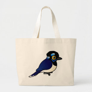 Birdorable Plush-crested Jay Grote Tote Bag