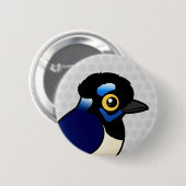 Birdorable Plush-crested Jay Ronde Button 5,7 Cm (Voorkant /achterkant)