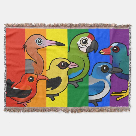 Birdorable Pride Flag Deken (Voorkant)