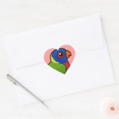 Birdorable Rainbow Loriket Hart Sticker (Envelop)