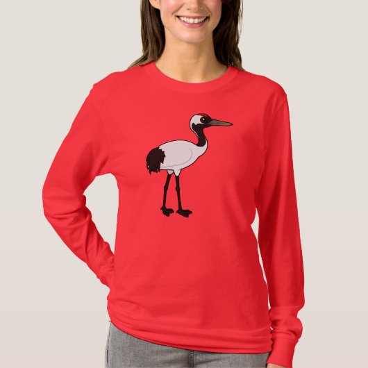 Birdorable Red-crowed Crane T-shirt (Voorkant)