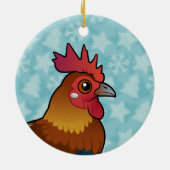 Birdorable Red Junglefowl Keramisch Ornament (Achterkant)