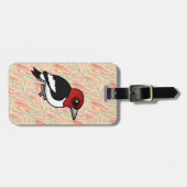 Birdorable Red-kopige Woodpecker Bagagelabel (Voorkant horizontaal)