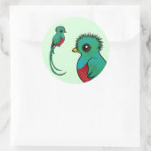 Birdorable Resplendent Quetzal Ronde Sticker (Tas)