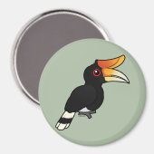 Birdorable Rhinoceros Hornbill Magneet (Voorkant / Achterkant)