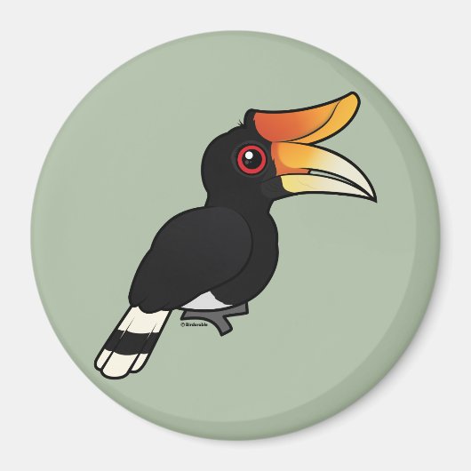 Birdorable Rhinoceros Hornbill Magneet (Voorkant)