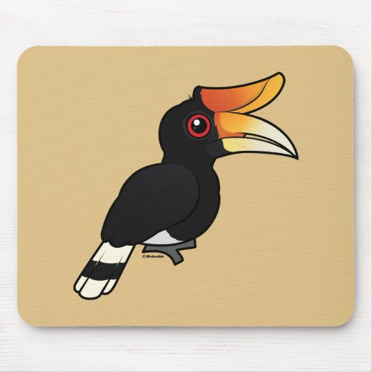 Birdorable Rhinoceros Hornbill Muismat (Voorkant)