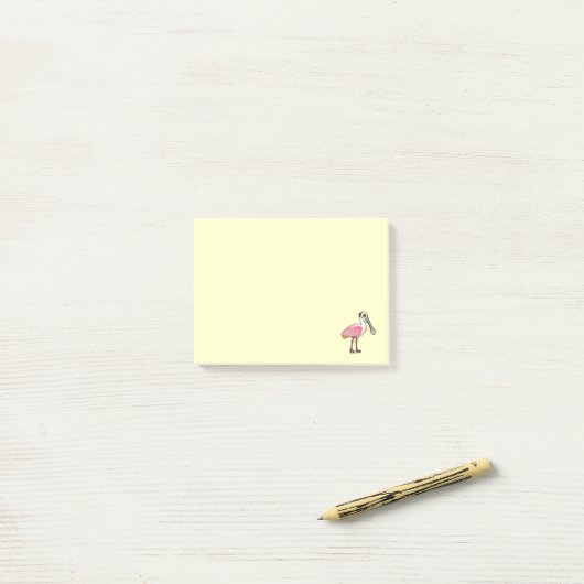Birdorable Roseate Spoonbill Post-it® Notes (Op bureau)