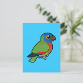Birdorable Saint Lucia Parrot Briefkaart (Staand voorkant)