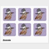 Birdorable Screech Uil Witch Vierkante Sticker (Vel)
