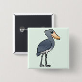 Birdorable Shoebill Vierkante Button 5,1 Cm (Voorkant /achterkant)