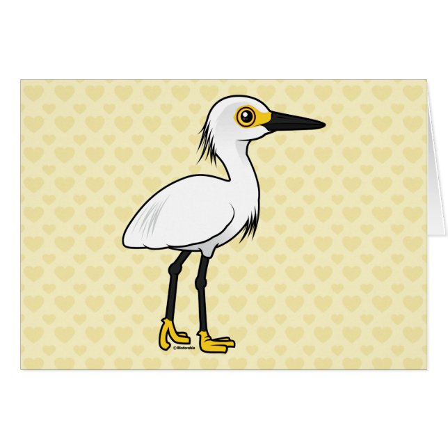 Birdorable Snowy Egret (Voorkant Horizontaal)