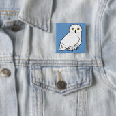 Birdorable Snowy Owl Vierkante Button 5,1 Cm (In situ)