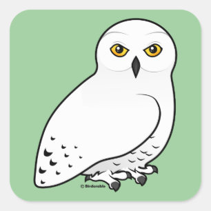 Birdorable Snowy Owl Vierkante Sticker
