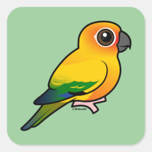 Birdorable Sun Parakeet Vierkante Sticker