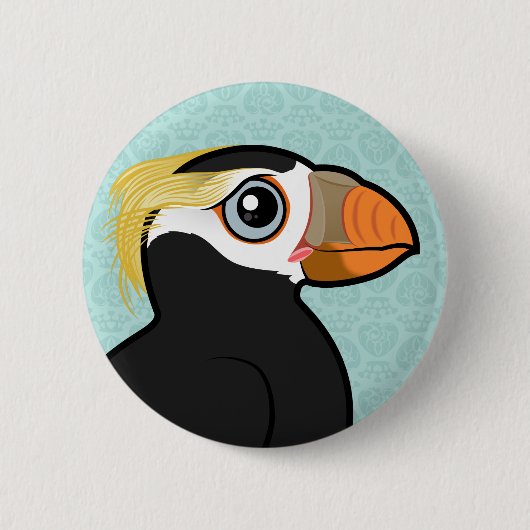 Birdorable Tufted Puffin Ronde Button 5,7 Cm (Voorkant)