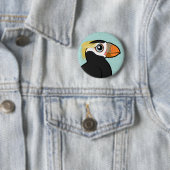Birdorable Tufted Puffin Ronde Button 5,7 Cm (In situ)