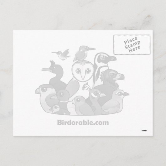 Birdorable Western Grebe Santa Feestdagenkaart (Achterkant)