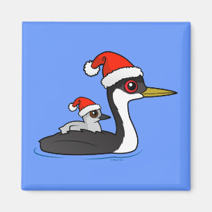 Birdorable Western Grebe Santa Magneet