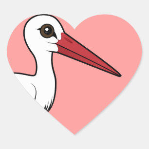 Birdorable White Stork Hart Sticker