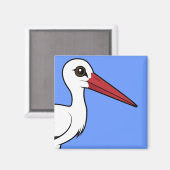 Birdorable White Stork Magneet (Voorkant / Achterkant)