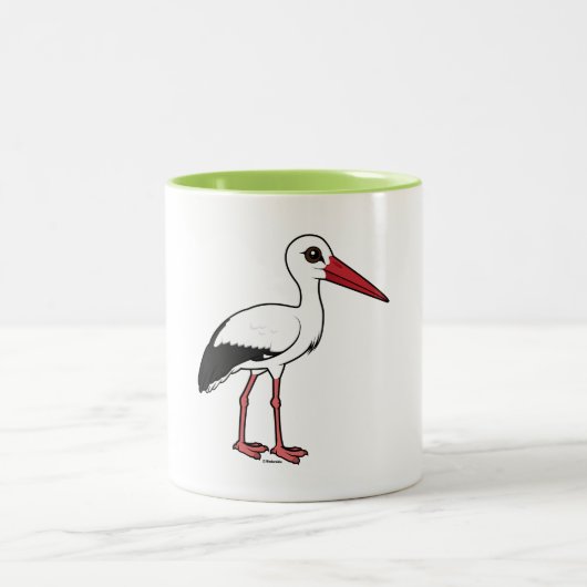 Birdorable White Stork Tweekleurige Koffiemok (Center)