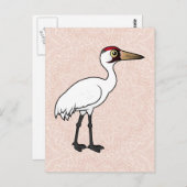 Birdorable Whooping Crane Briefkaart (Voorkant / Achterkant)