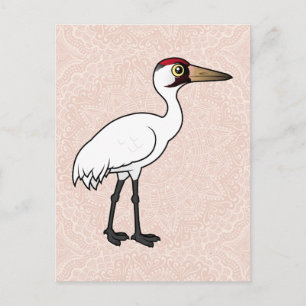 Birdorable Whooping Crane Briefkaart