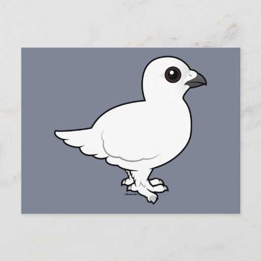 Birdorable Willow Ptarmigan, winter Briefkaart (Voorkant)