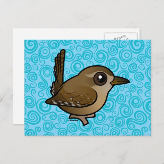 Birdorable Winter Wren Briefkaart (Voorkant / Achterkant)