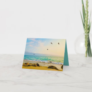 Birds and Beach Card  Kaart